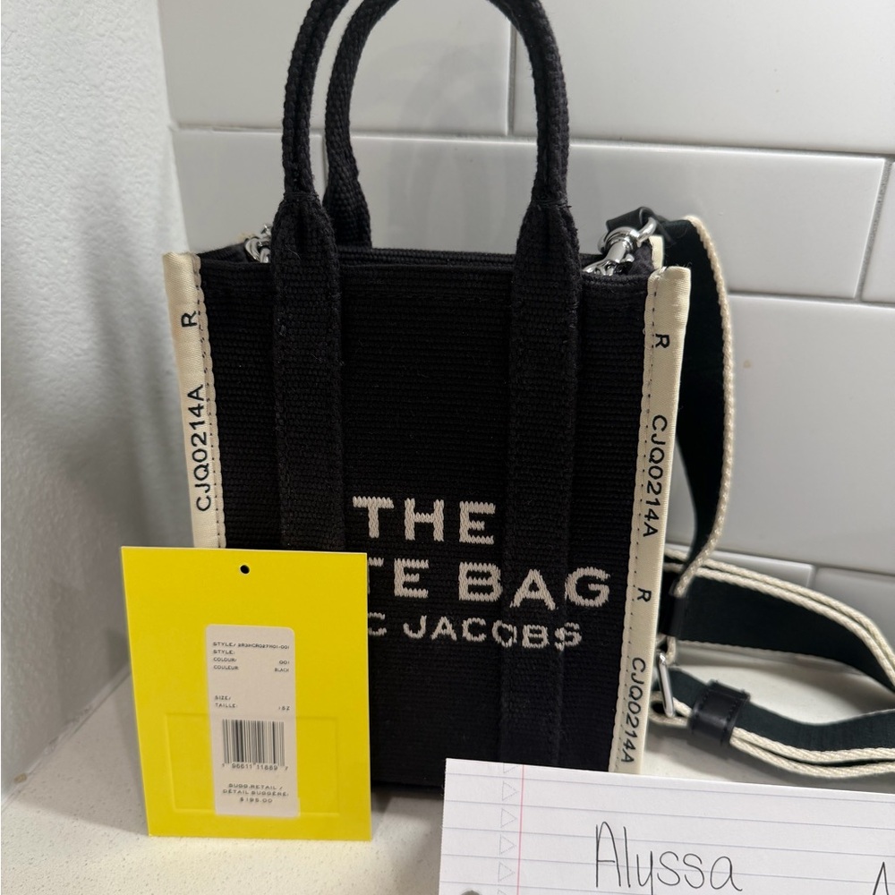 Marc Jacobs Black and Cream Mini “The Tote Bag”